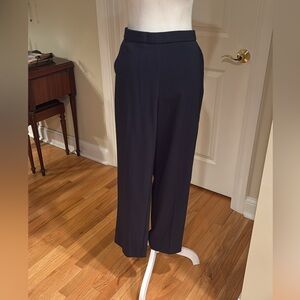 Briggs Petite Navy Blue Wide Leg Trousers